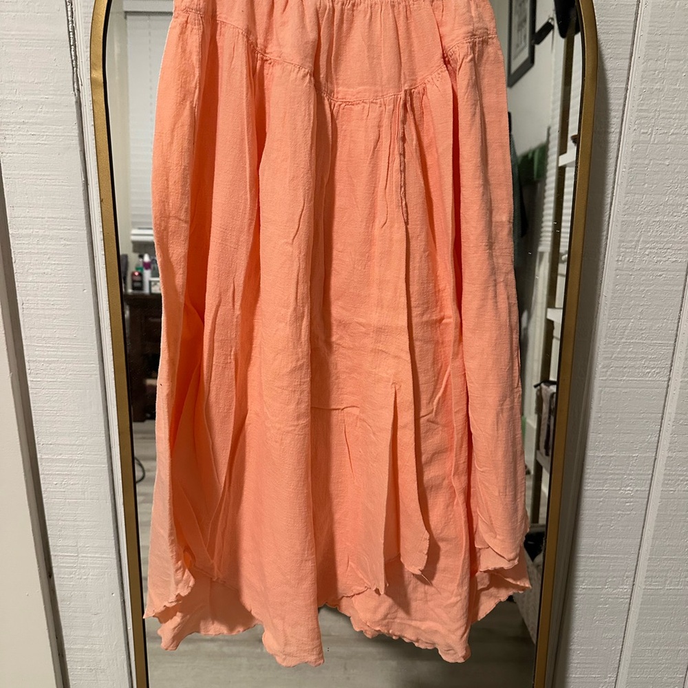 Coral A-Line Skirt for Women